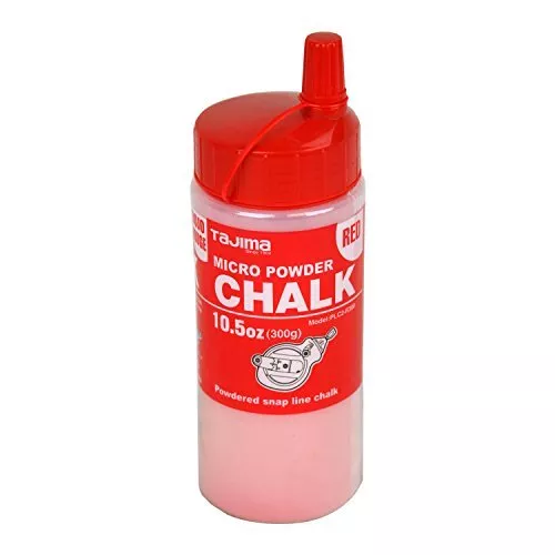 TAJIMA Micro Chalk - Red 10.5 oz 300g Ultra-Fine Snap-Line Chalk with Durable...
