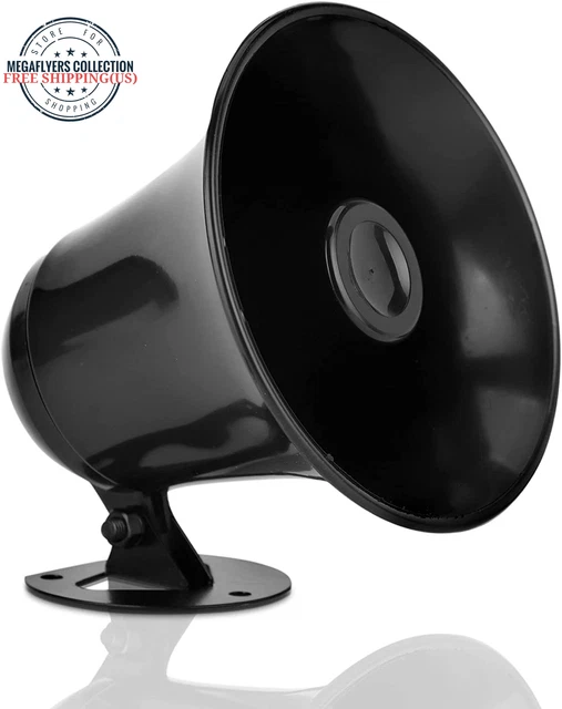 ABS PA Speaker Horn FOR CB Radio Outdoor Marine Game Call Siren System Black NEW