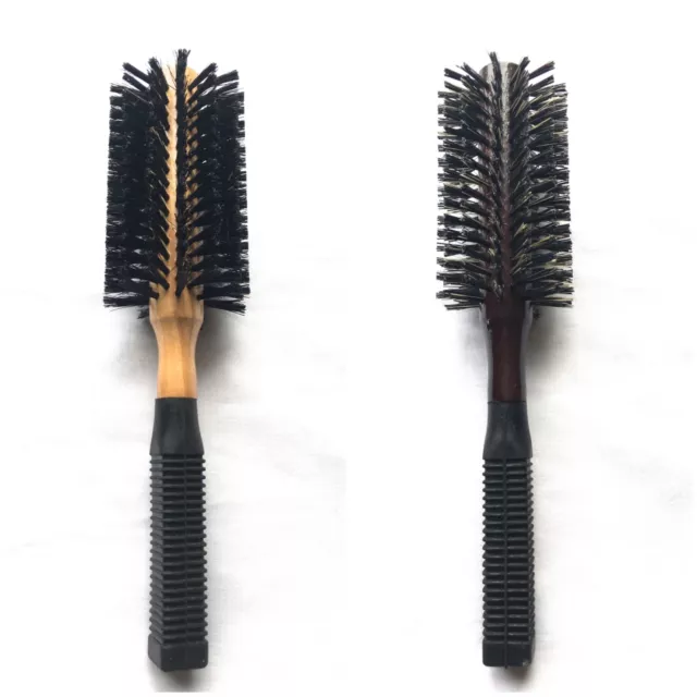 Dimples Boar Bristle Hair Brush - Strong Rubberised Handle