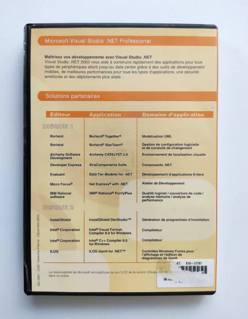Informatique - Programmation Windows - Microsoft Visual Studio .net Professional 2