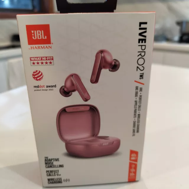 JBL Live FLEX Official Bluetooth Earbuds True Adaptive Noise Cancelling  Dual Connect ANC Earphone Wireless Charging IP54 40H