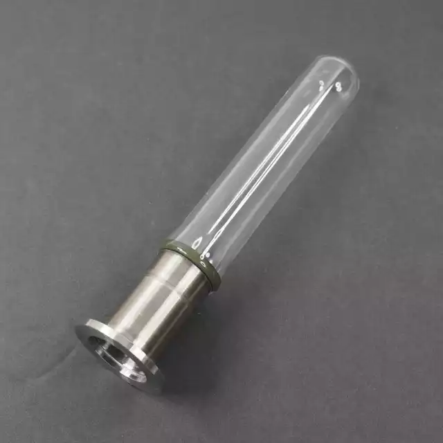 1" Diameter Closed Domed Pyrex Tube with NW25/KF25 Flange, Non-Magnetic