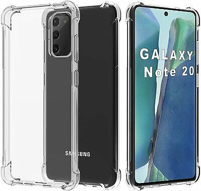 Samsung Galaxy Note20 Housse Etui Coque renforcé Silicone [Transparent]