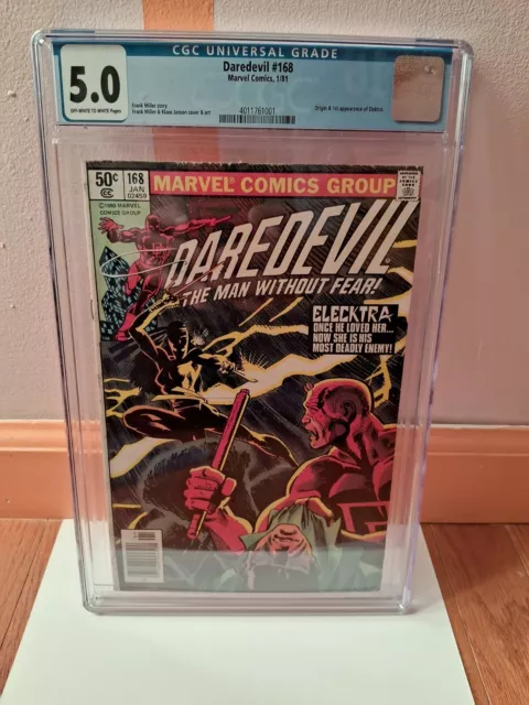 Daredevil #168 - CGC 5.0  1st Elektra Frank Miller Bronze Age Blue Chip Key