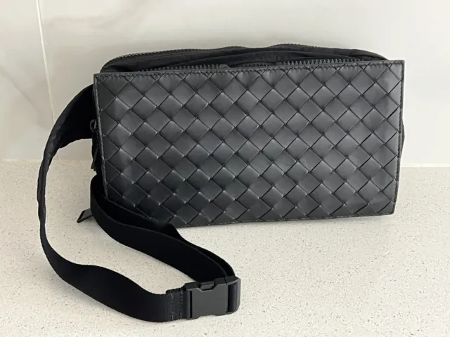 Bottega Veneta Waist Bag Body Bag Packable Travel Bag Intrecciato Leather Nylon