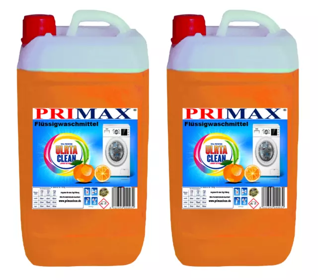 20L Primax Waschmittel Flüssigwaschmittel Vollwaschmittel Waschpulver Gel ORANGE