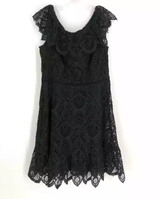 Shoshanna Size 10 Black Lace Designer Dress