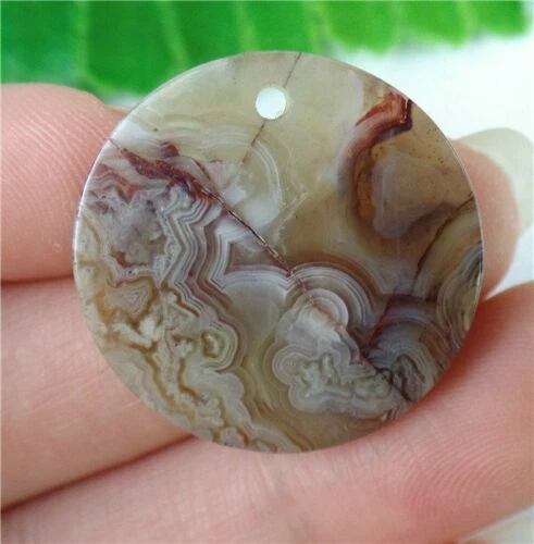 Gemme Agate, Pendentif Pierre fine AGATE CRAZY LACE du MEXIQUE, CABOCHON AGATE