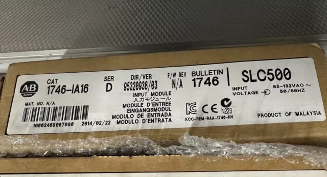 New Factory Sealed AB 1746-IA16 /C Series C SLC 500 Input Module PLC 1746IA16