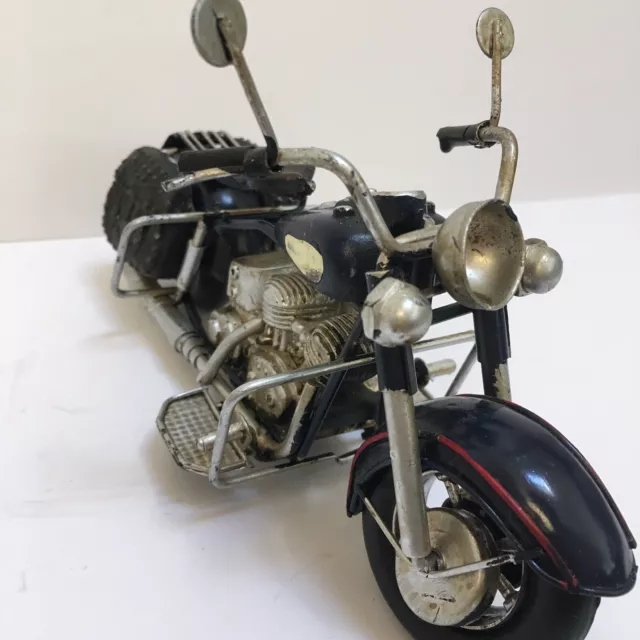 Harley Davidson Fatboy Indian Motorcycle Model Handcrafted Figurine Metal Steel