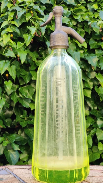 Petite Bouteille D'eau De Seltz à Siphon En Verre - Vintage, Transparente, Occasion