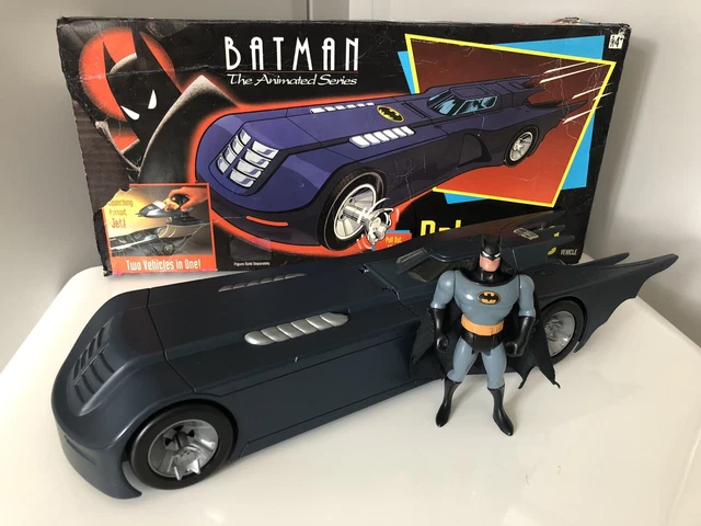 Vintage DC Batman Animated Series Batmobile Car Vehicle Bat Mobile 1993 Kenner
