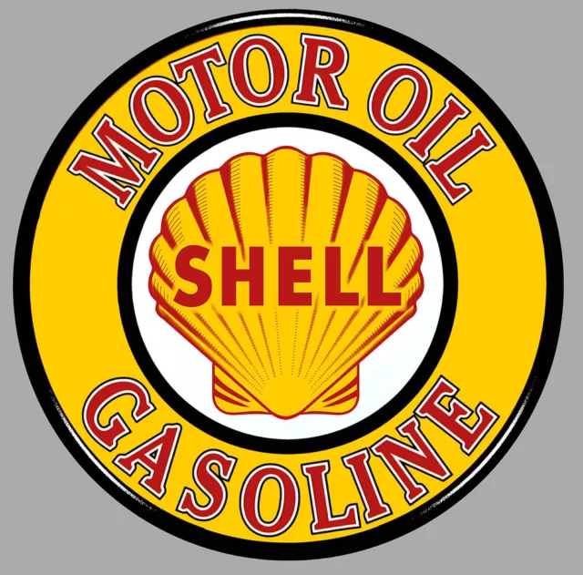 SHELL MOTOR OIL GASOLINE Sticker vinyle laminé