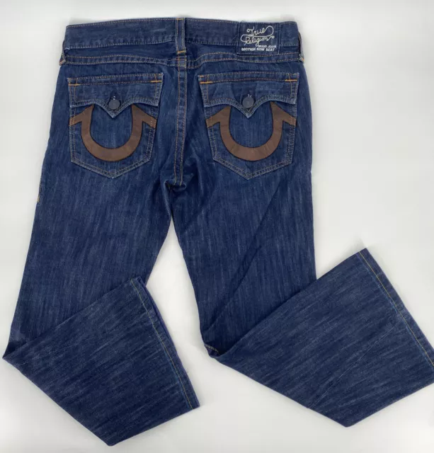True Religion Men's Size 36 Jeans Dark Wash Section Row Seat Made in USA