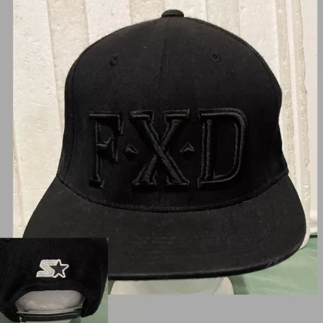 FXD Workwear STARTER Cap Hat SnapBack  Adjustable Cotton ‘OFFICIAL’ Black - EUC