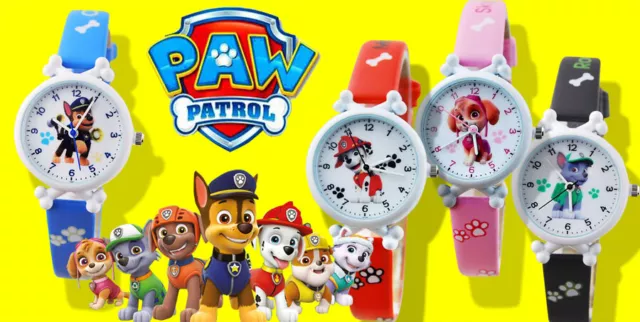Relojes Patrulla canina paw patrol Skye Chase Marshall dog clock niños perritos