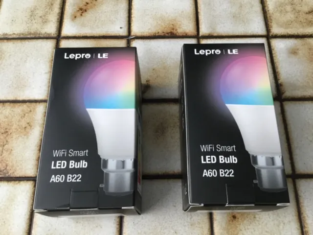 2 x Lepro LE Smart Birne - LED Birne - Wifi Smart - A60/B22