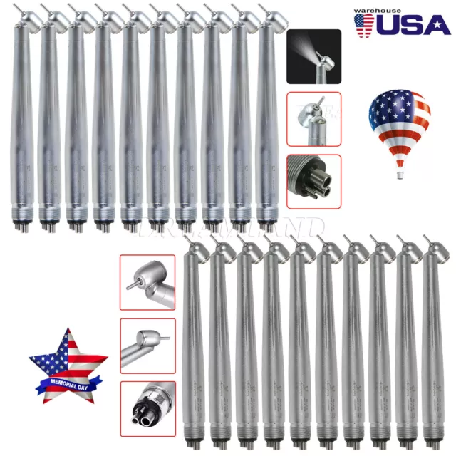 1-10 Dental Surgical 45 Degree High Speed Handpiece (LED E-generator)