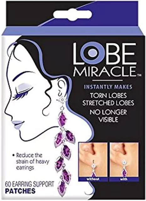 LOBE WONDER (Earring Support Patches for Damaged; Stretched; and