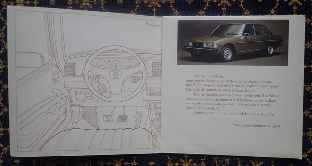 Peugeot 604 Sl V 6 ""Test Invitation""~Jean Topart~Disc 45 T~1977~