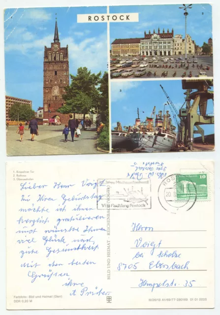 23461 - Rostock - Ansichtskarte, gelaufen 20.8.1980