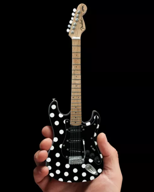 Buddy Guy Collectible Black Polka Dot Fender Strat Collectible Mini Guitar