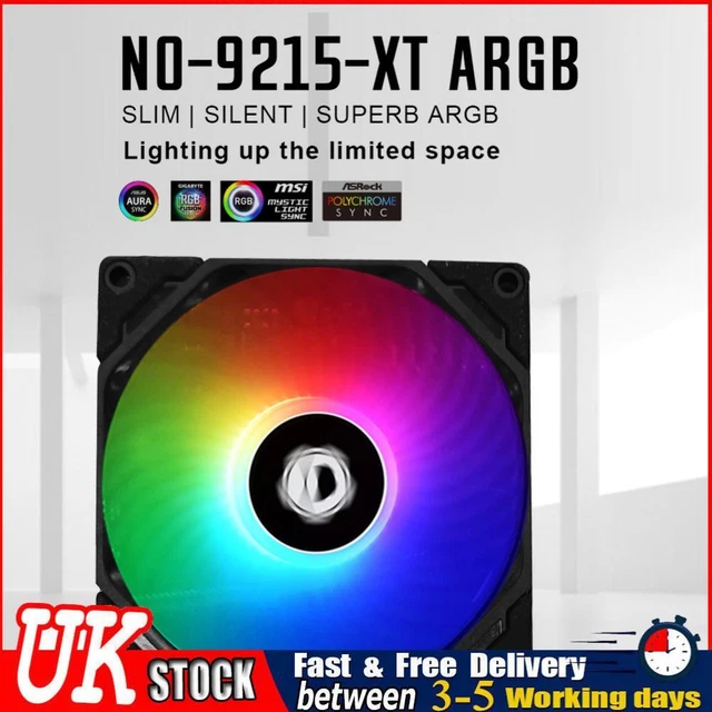 UK PWM ARGB 4PIN PC Case Cooling Fan Desktop Computer CPU/GPU Radiator