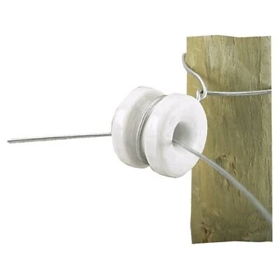 Electric Fence Insulator, Corner, Porcelain, 10-Pk. -2356-10