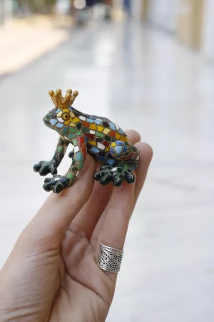 Mosaic Frog Prince Figurine, Mosaic Animals,Prince Charming, Frog Figurine,Frog