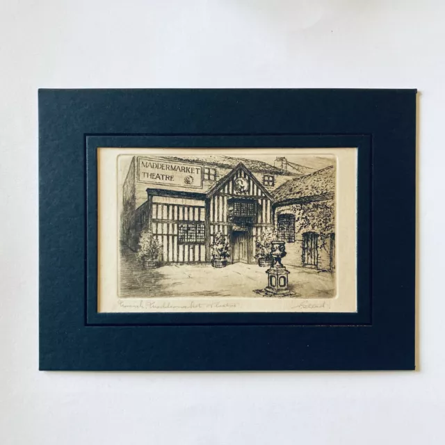 Maddermarket Theater, Norwich - Original Radieren Kunstdruck Künstler Stead?