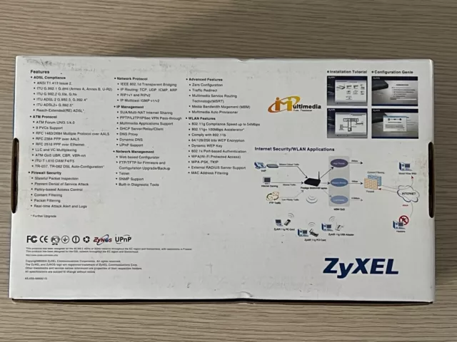 MODEM ROUTER ZyXEL P-660HW D1 WIFI WIRELESS VPN ADSL LAN ETHERNET ADSL2+ SWITCH 2