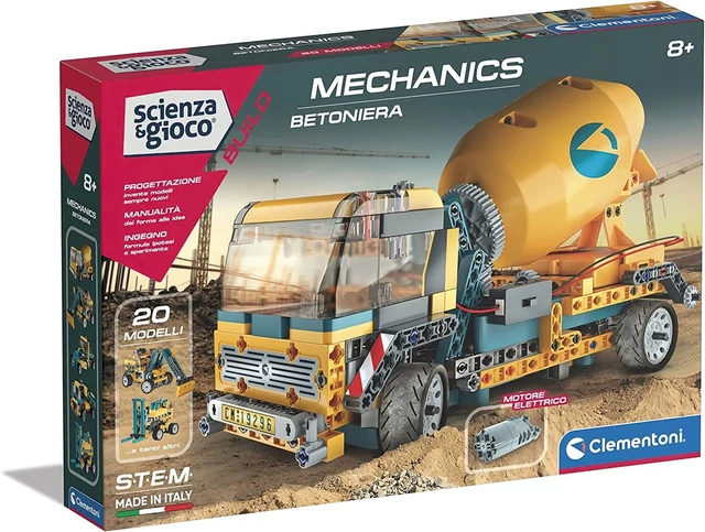 Clementoni - Museo della Scienza Meccanica: Set di Costruzione di Veicoli Fattoriali, Imparare Attraverso Costruire & Giocare, (8 Anni