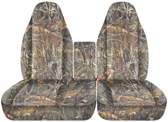 Fits FORD F150 40-60 Hi Back Front Seats 1997-2003 W Console Wetlands Camo