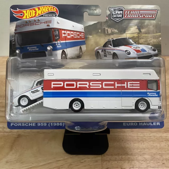 2024 HOT WHEELS Team Transport Porsche 959 & Euro Hauler 61 RALLY NEUF
