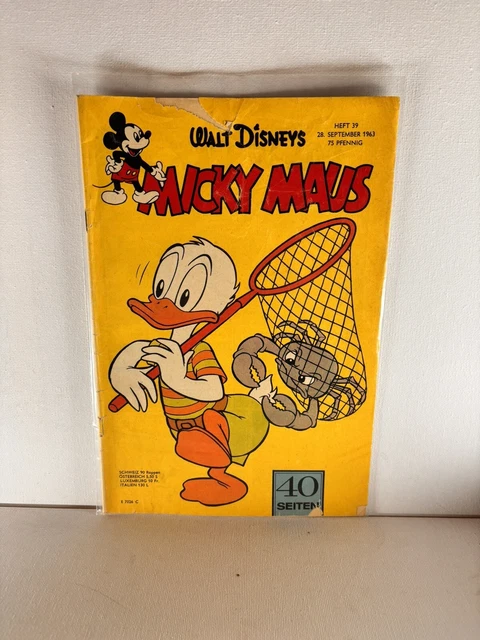 Micky Maus Heft Nr 39 Disney Comic #A21 Sammlung Selten Konvolut