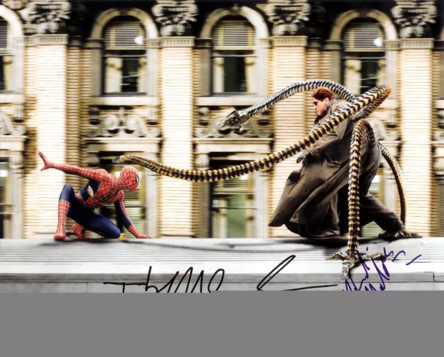 Spiderman - Alfred Molina & Tobey Maguire Autograph Signed Pp Photo Poster