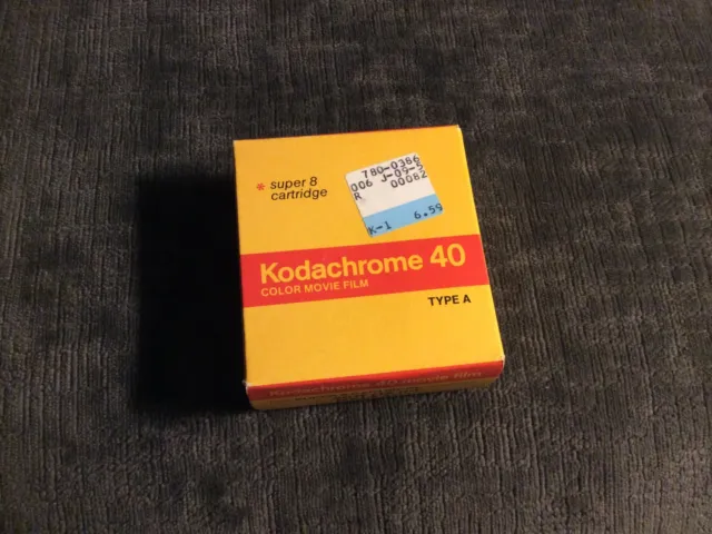 Película de película Kodak KMA 464 tipo A Kodachrome 40 colores 50 ft para cartucho Super 8