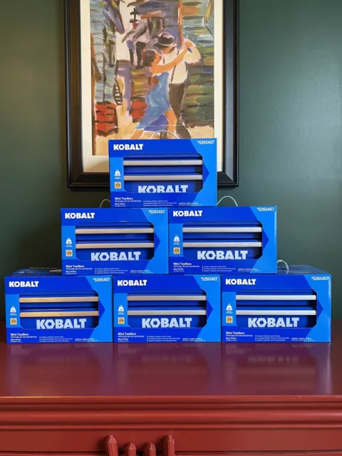 IN HAND SHIPS TODAY Brand New 25th Anniversary Kobalt Mini Tool Box Blue