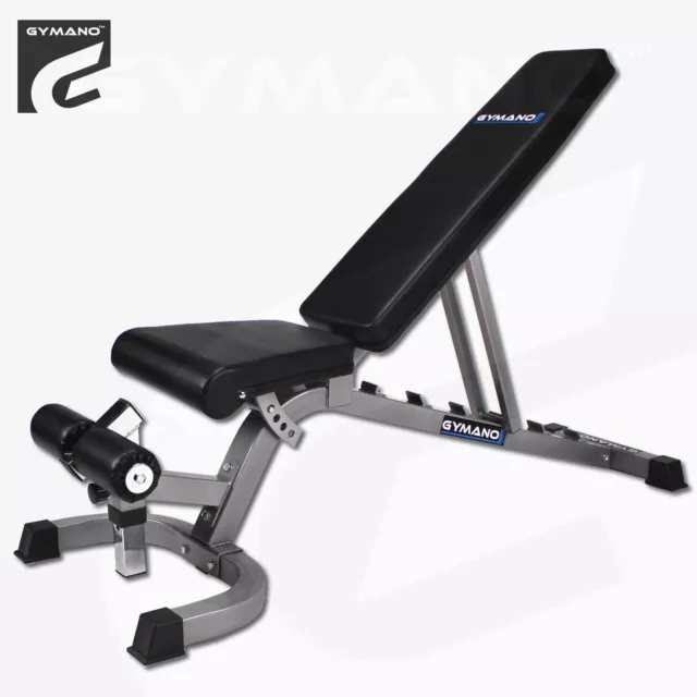 **CLEARANCE** Commercial Gymano® Super 7000 Adjustable Flat/Incline Weight Bench