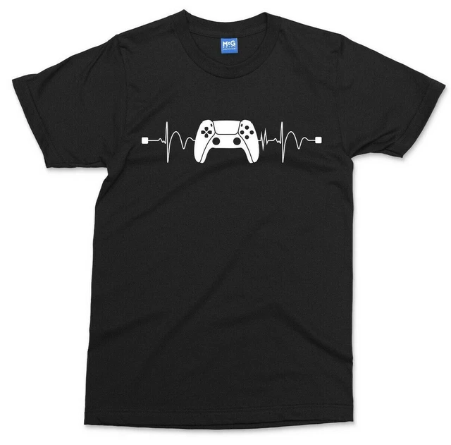 Funny Gamer Heart Pulse T-shirt PS5 Game controller PlayStation Gaming Gift Top