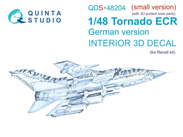 Quinta Studio QDs+48204 3D Interior Decal +Resin Parts Tornado ECR (Revell) 1/48