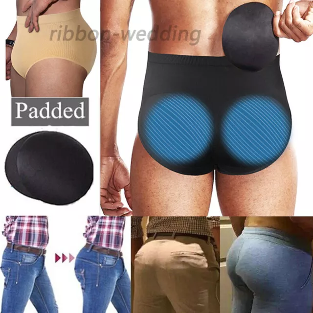 Men's Bum Butt Lifter Padded Boxer Underwear Hip Enhancer Elastic