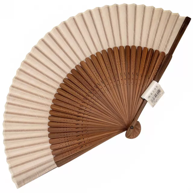 Vintage Unused Japanese Die-Cut Bamboo Folding Sensu Fan & Case Set: Sept23-H