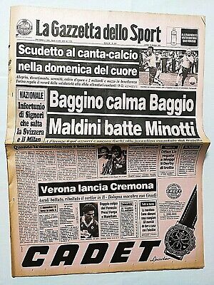 GAZZETTA DELLO SPORT 9 MAGGIO 1995 ROBERTO BAGGIO INTER JUVENTUS MILAN-AJAX 