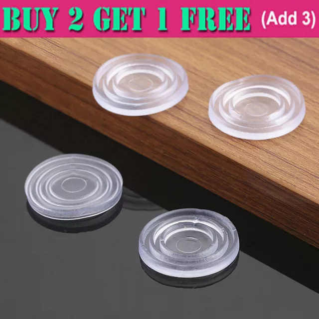10 Pieces Glass Table Top Pads Furniture Pads Soft Rubber Pumps Noise-dampiFH