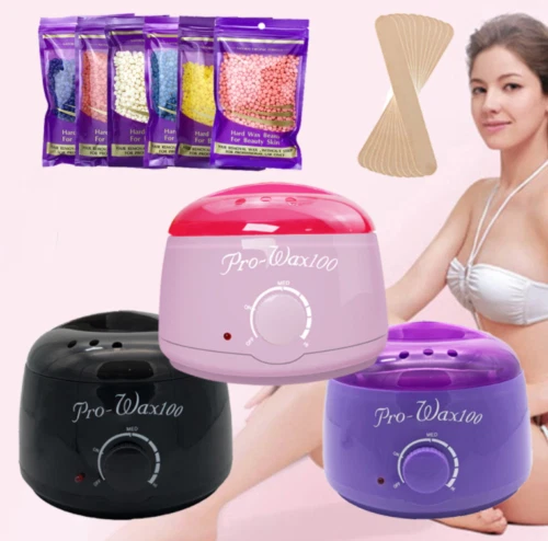 kit Épilation chauffe-cire + spatules + sachet 100g de perles  de cire Paraffine
