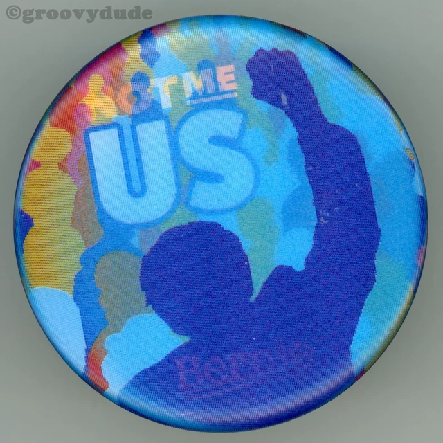 Not Me US Official Bernie Sanders President 2020 Campaign Flasher Pinback Button