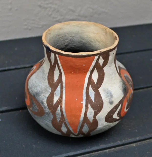 A Rare Mid-19th-Century Archaic Style Small Zuni Jar or Olla 5 1/4"d x 4 1/2"h