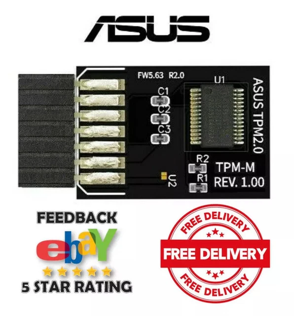 ASUS TPM-M R2.0 Compatible Trusted Platform TPM 2.0 Module 14 Pin 5⭐ ...