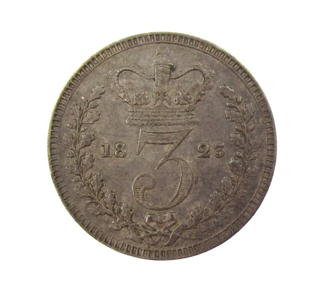 George Iii 1823 Silver Maundy Threepence - Nef
